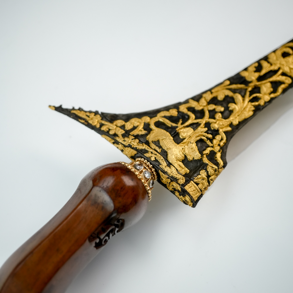 Keris Jalak Ngore Kinatah Emas Taman Sari