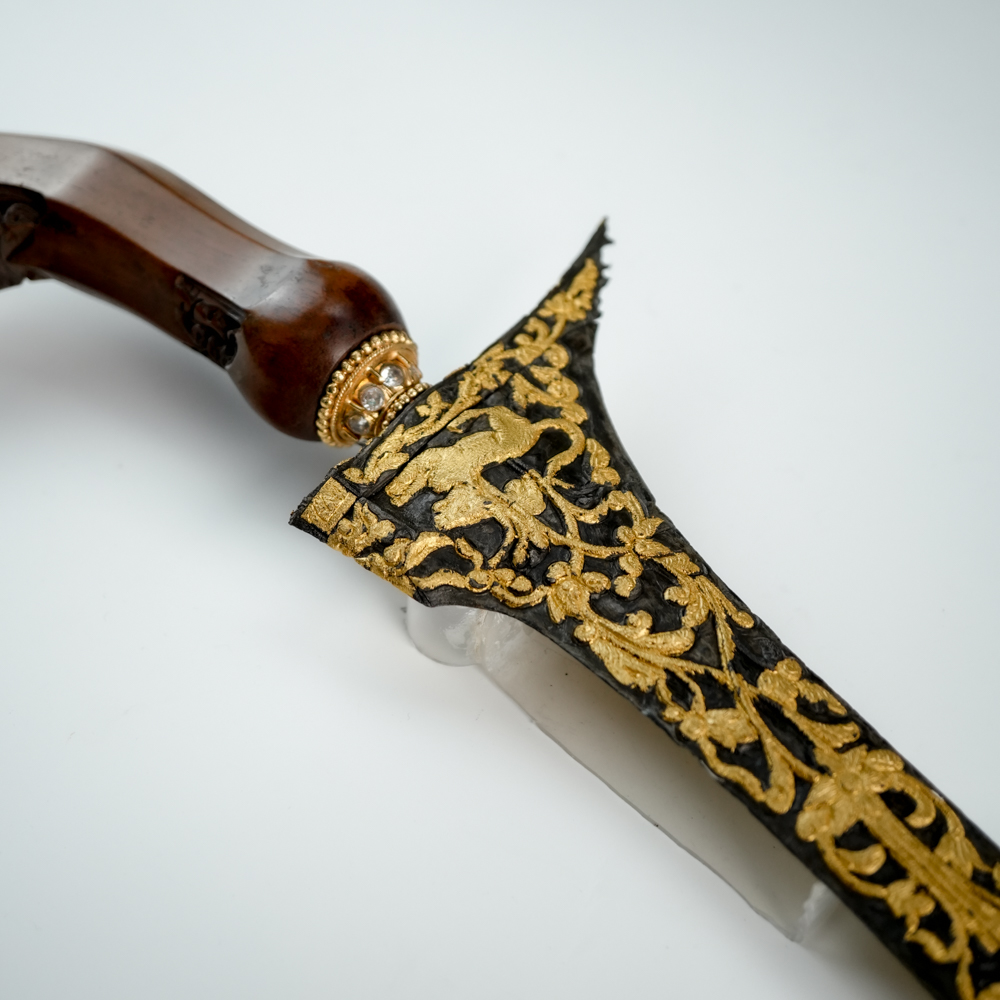 Keris Jalak Ngore Kinatah Emas Taman Sari