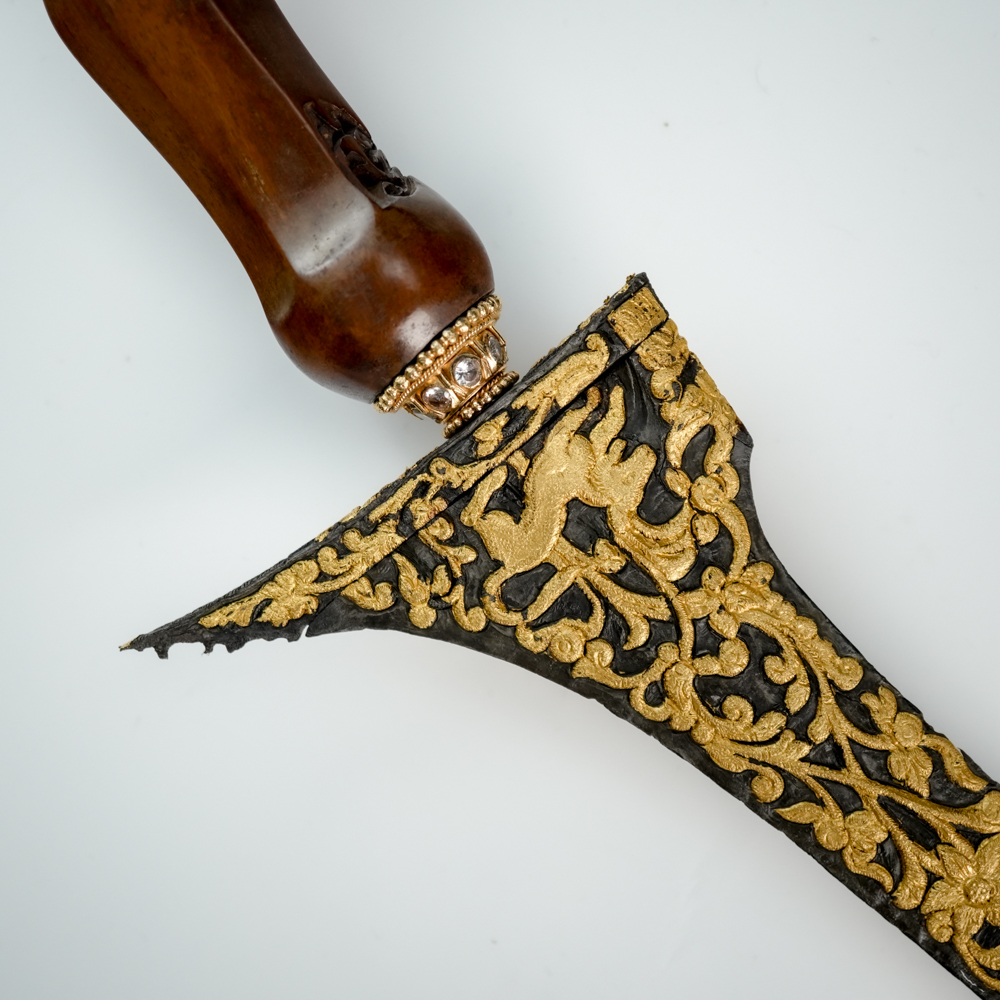 Keris Jalak Ngore Kinatah Emas Taman Sari