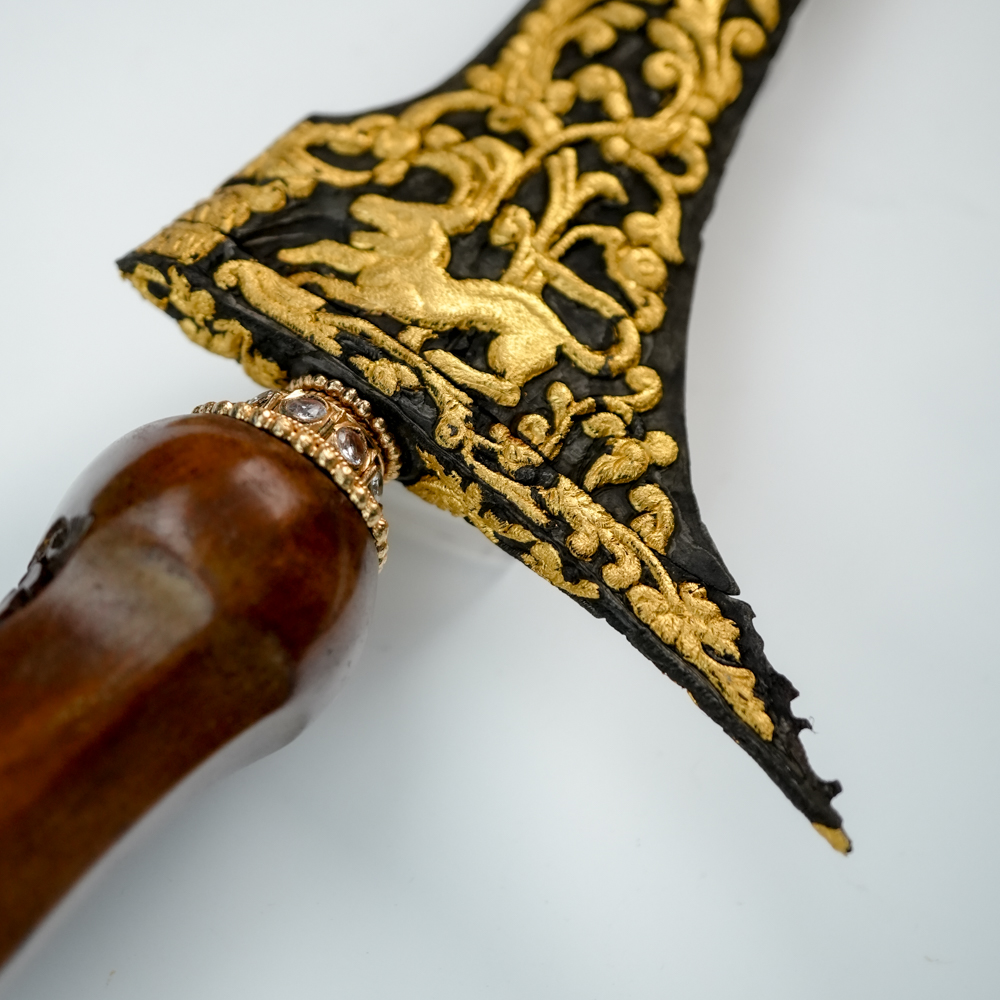 Keris Jalak Ngore Kinatah Emas Taman Sari