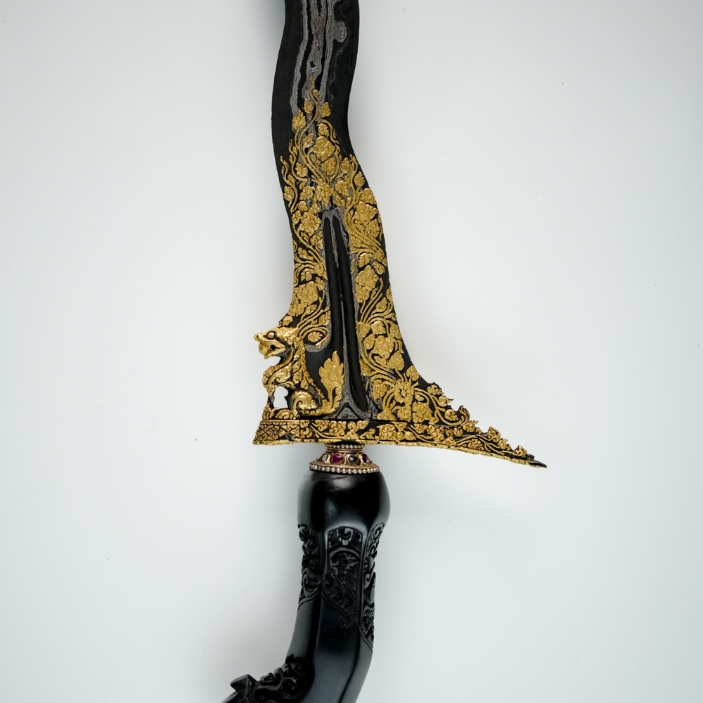 Keris Singo Barong Luk 11 Kinatah Emas