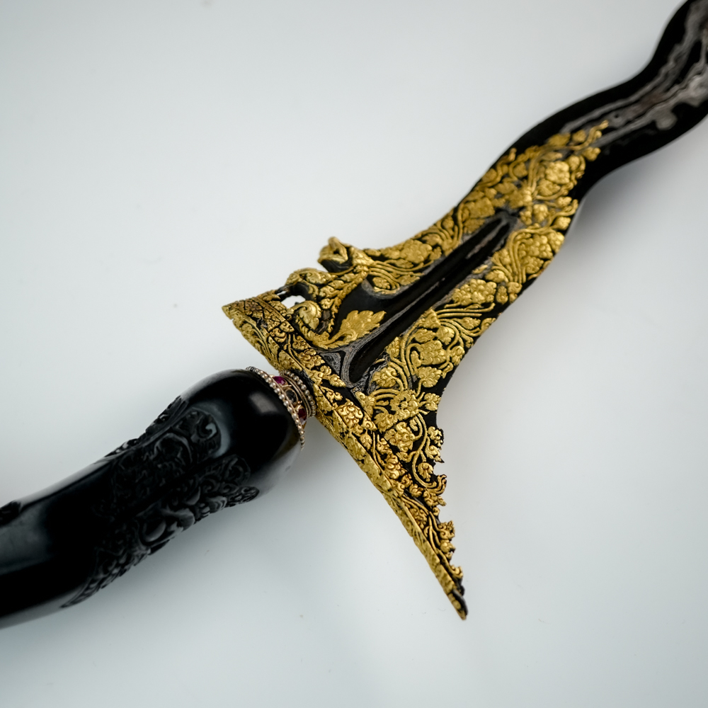 Keris Singo Barong Luk 11 Kinatah Emas