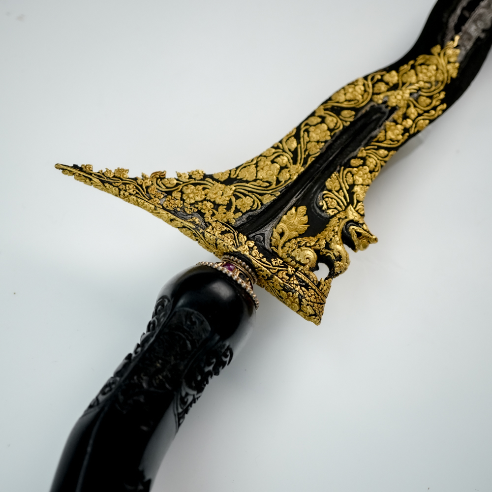 Keris Singo Barong Luk 11 Kinatah Emas