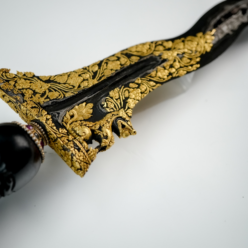 Keris Singo Barong Luk 11 Kinatah Emas
