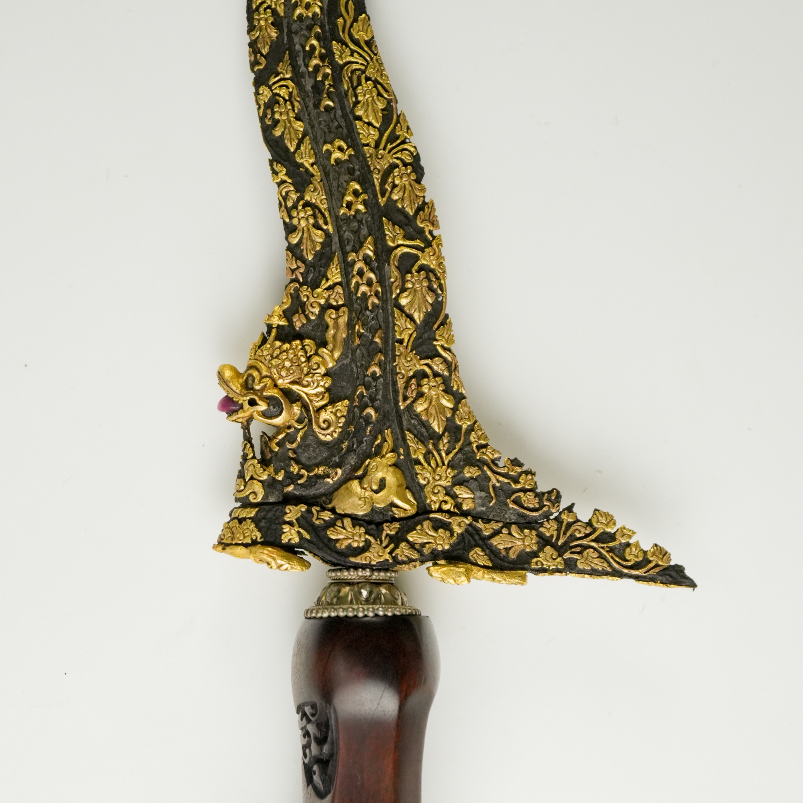 Keris Nogo Sosro Luk 9 Kinatah Emas Kamarogan Sepuh