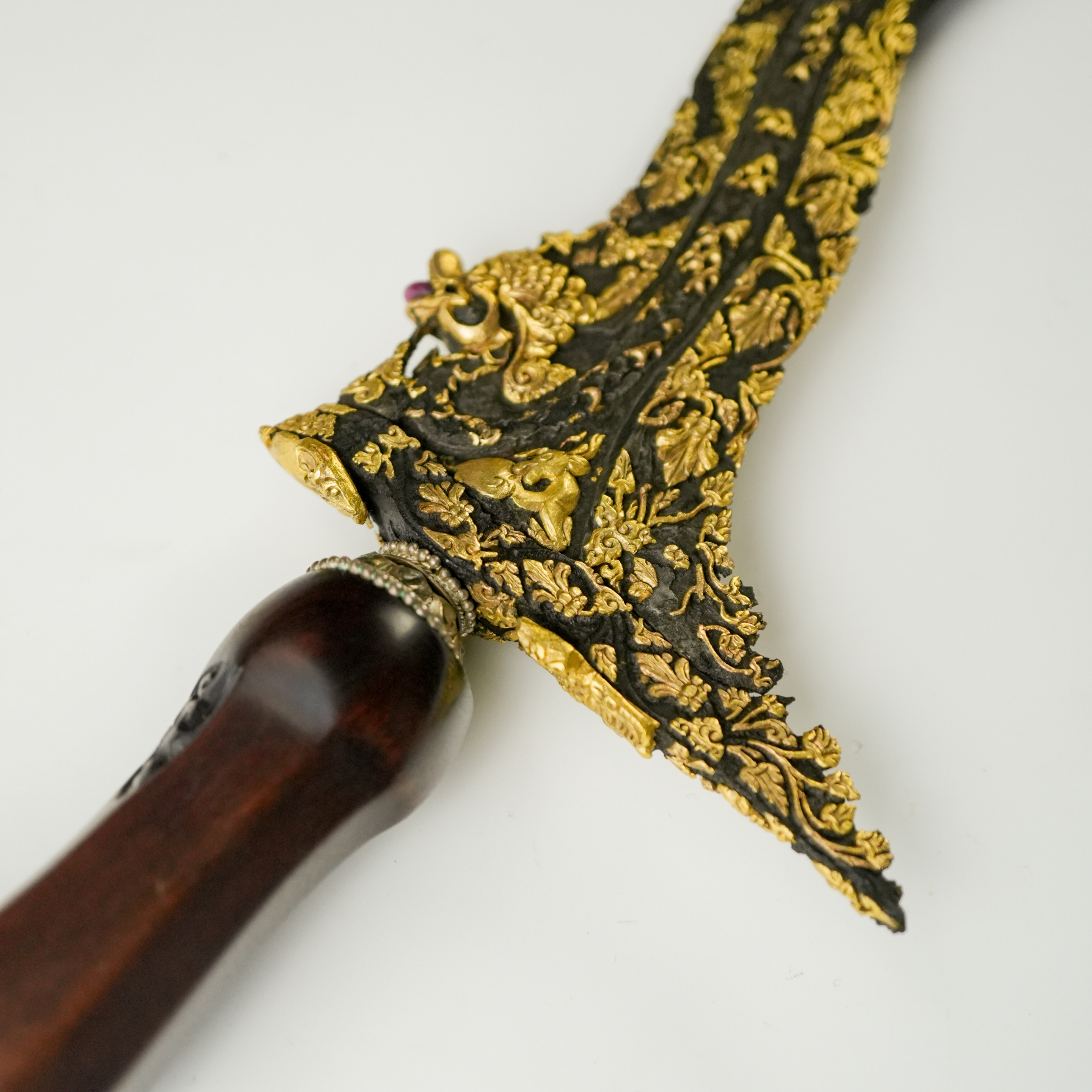 Keris Nogo Sosro Luk 9 Kinatah Emas Kamarogan Sepuh