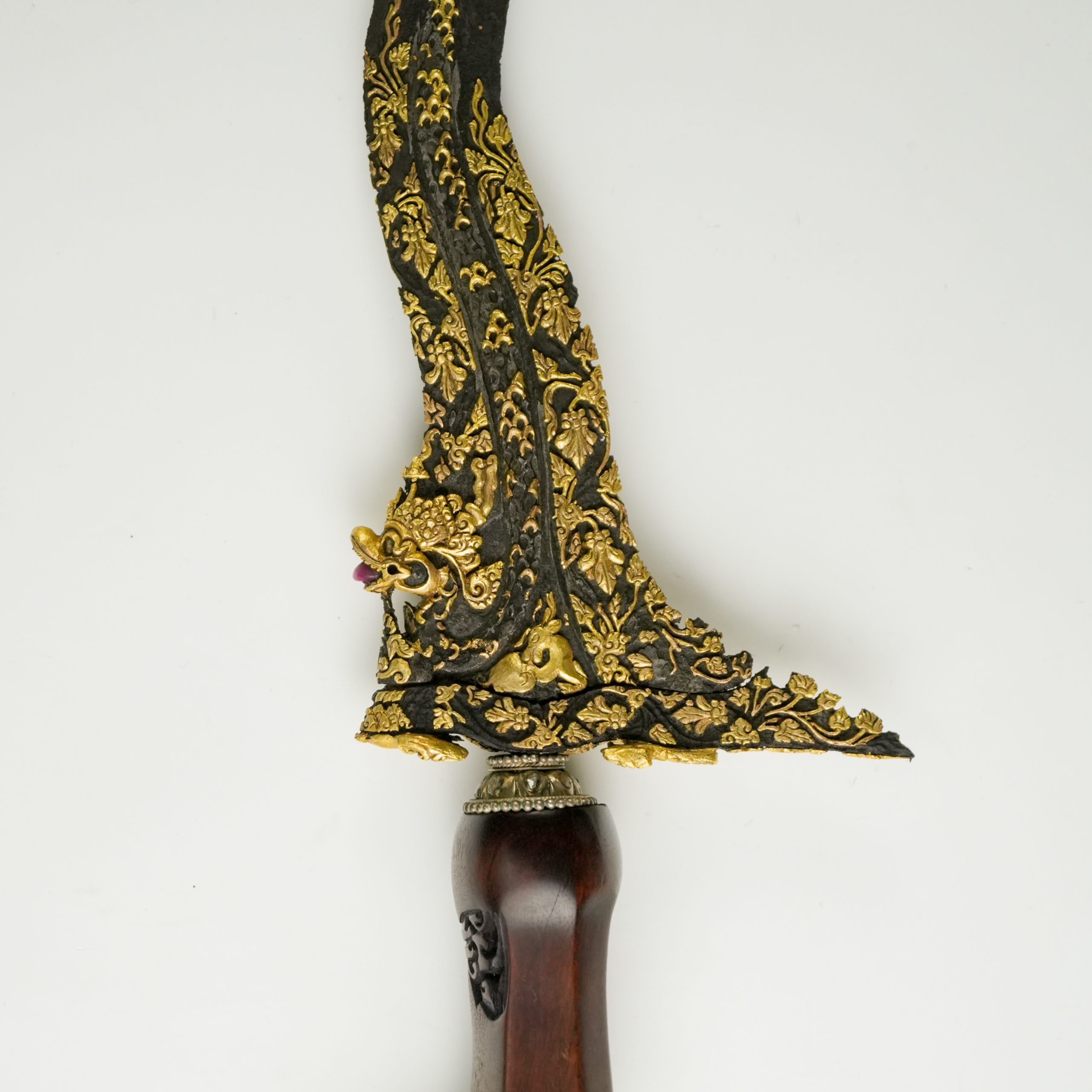 Keris Nogo Sosro Luk 9 Kinatah Emas Kamarogan Sepuh