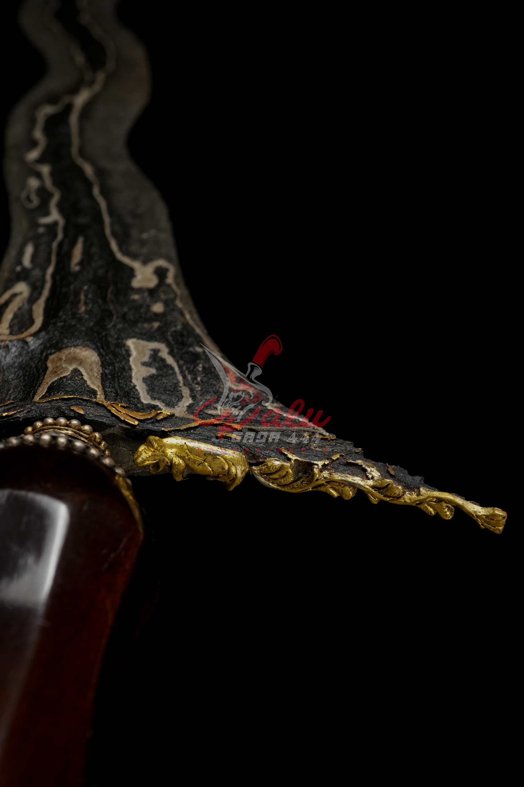 Keris Korowelang Kinatah Emas